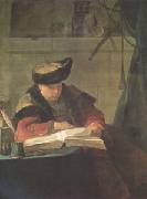 Jean Baptiste Simeon Chardin, Le Souffleur(Portrait of Joseph Aved,the Painter,Known as A Chemist in His Laboratory) (mk05)